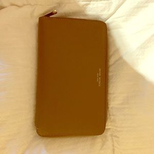HENRI BENDEL AROUND XL CONTINENTAL WALLET LEATHER